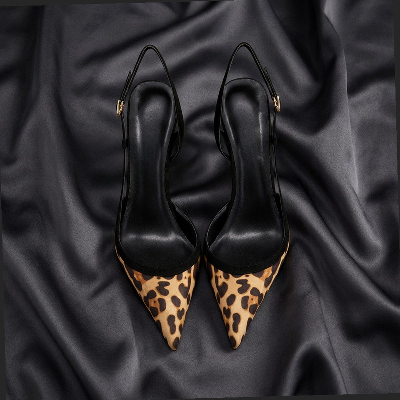 Casual Sandal Leather - 유에진롱 # YJ26-802, 블랙 스웨이드 레오파드