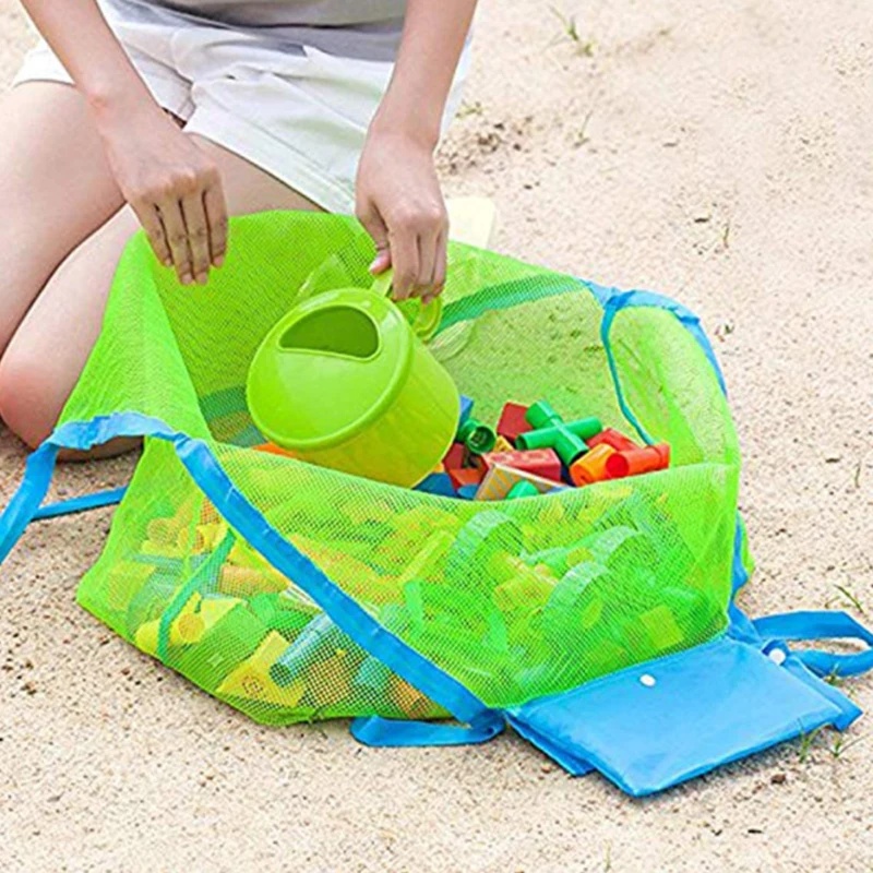 Beach Towel Large - 어린이 휴대용 메쉬 가방, 장난감 보관