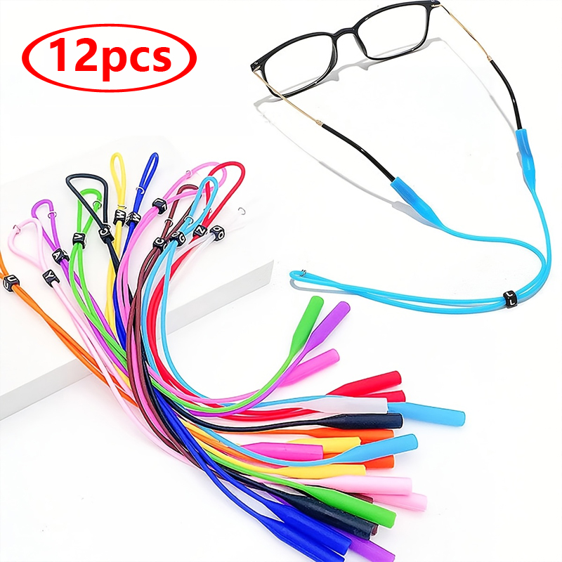 12pcs/24pcs 스포츠 안경 리테이너 캔디 컬러  - Sunglass Retainer Cord 리뷰 및 가격