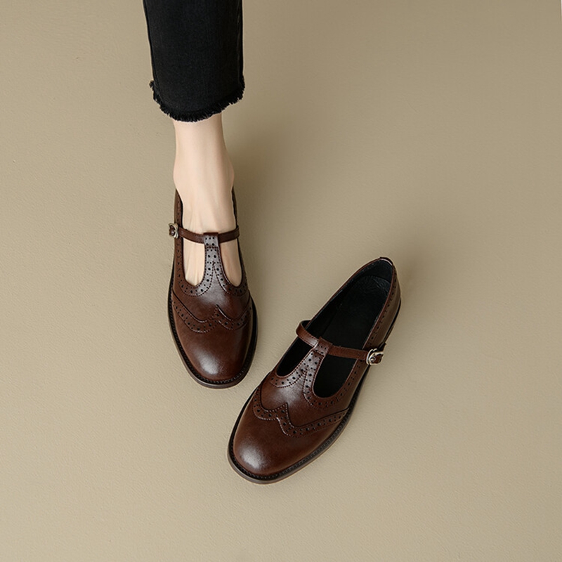 여성용 스플릿 가죽 신발, 라운드 토 메리 제인, 로우 - Casual Sandal Leather 리뷰 및 가격