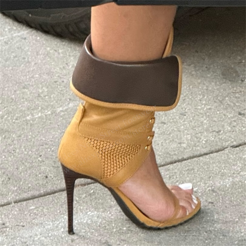 여성 오픈토 스틸레토 레이스업 샌들 섹시 가죽 하이힐  - Casual Sandal Leather 리뷰 및 가격