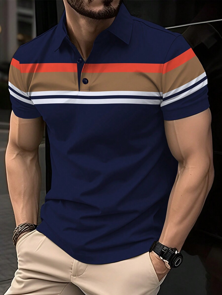 캘빈니스 남성 컬러 블록 반팔 폴로 포멀 셔츠 (여름용 - Polo Shirt Pique 리뷰 및 가격