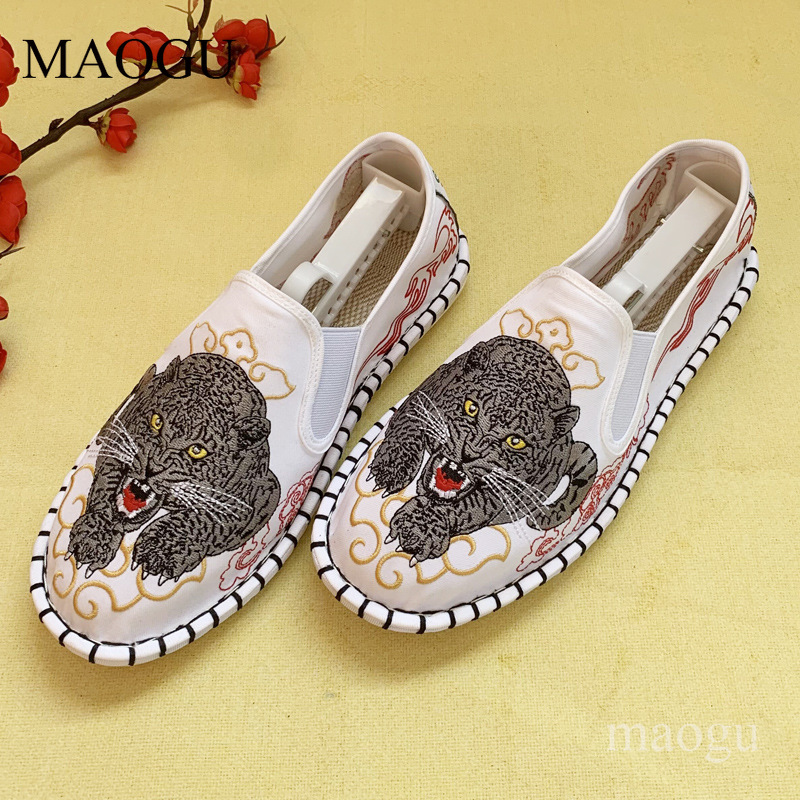유니섹스 중국 스타일 자수 슬립온 신발 드래곤 타이거  - Espadrille Slip On 리뷰 및 가격